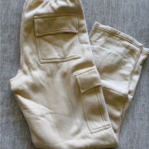Beige/yellow Cargo Pants Aritzia tna